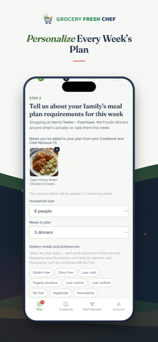 Personalize every week's plan to your household